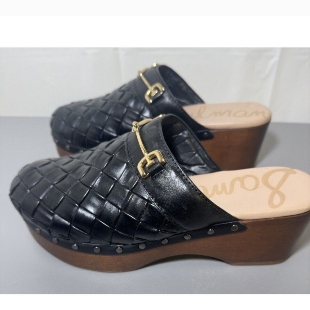 EUC Sam Edelman Halle Black Leather Clog 7.5 - Picture 7 of 16